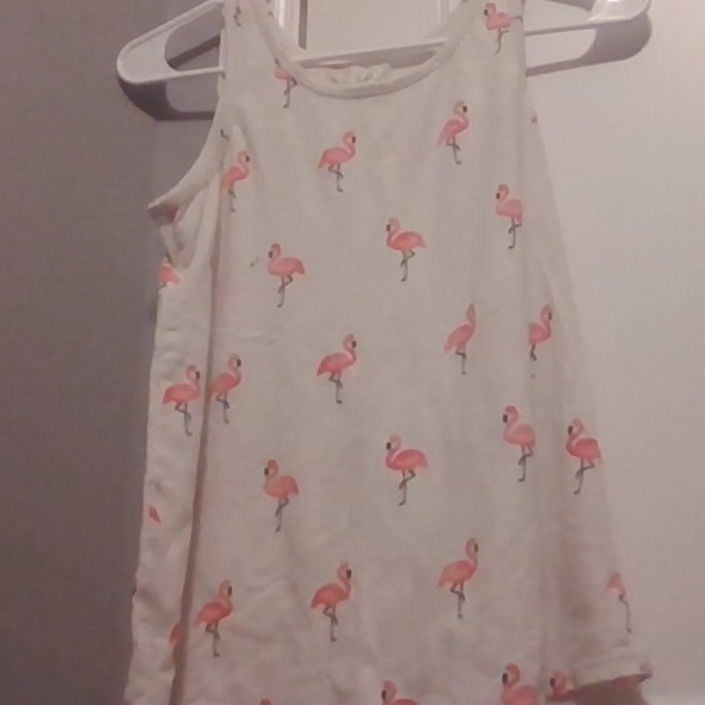 Justice girls flamingo tank top